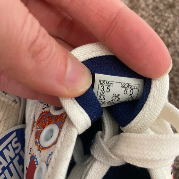 Vans Authentic 44 DX Positivity Patchwork Womens Size 5 Shoe Sneakers White - Picture 8 of 8